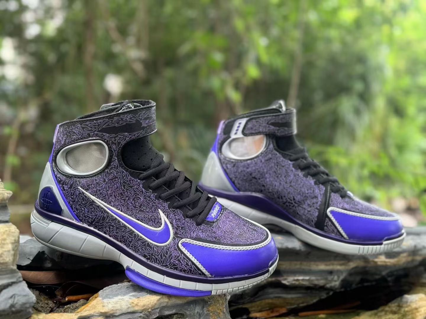 Nike Air Zoom Huarache 2K4 kobe Laser Black Silver Purple